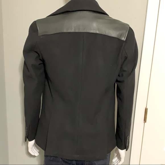 Unique Men’s Fossil Small Black Peacoat - Picture 4 of 6
